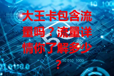 大王卡包含流量吗？流量详情你了解多少？