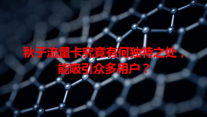 秋子流量卡究竟有何独特之处，能吸引众多用户？