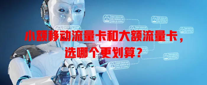 小额移动流量卡和大额流量卡，选哪个更划算？