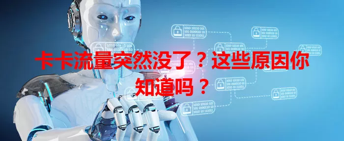 卡卡流量突然没了？这些原因你知道吗？