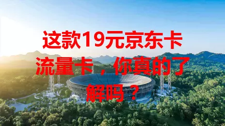 这款19元京东卡流量卡，你真的了解吗？