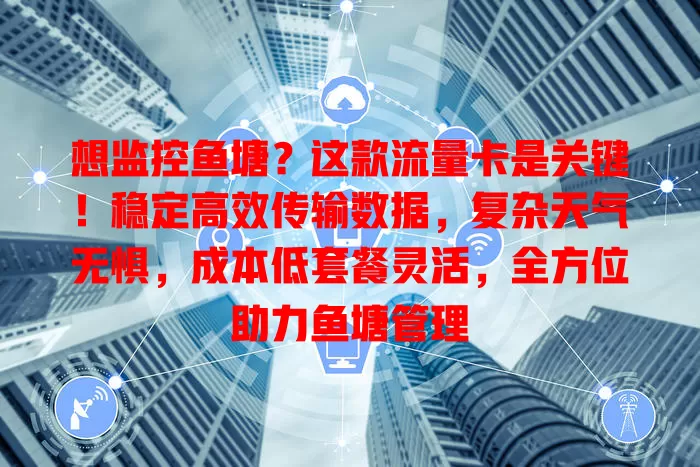 想监控鱼塘？这款流量卡是关键！稳定高效传输数据，复杂天气无惧，成本低套餐灵活，全方位助力鱼塘管理