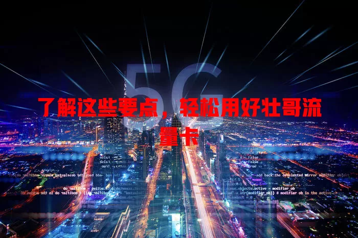 了解这些要点，轻松用好壮哥流量卡