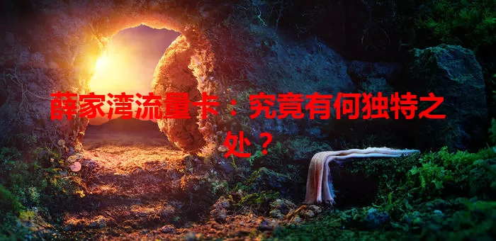 薛家湾流量卡：究竟有何独特之处？