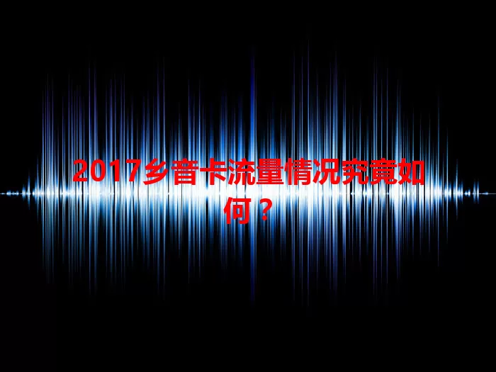 2017乡音卡流量情况究竟如何？