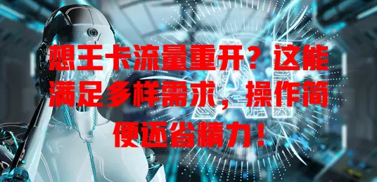 想王卡流量重开？这能满足多样需求，操作简便还省精力！
