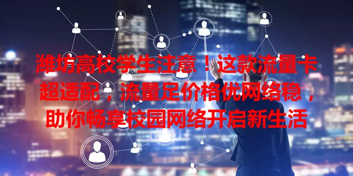 潍坊高校学生注意！这款流量卡超适配，流量足价格优网络稳，助你畅享校园网络开启新生活