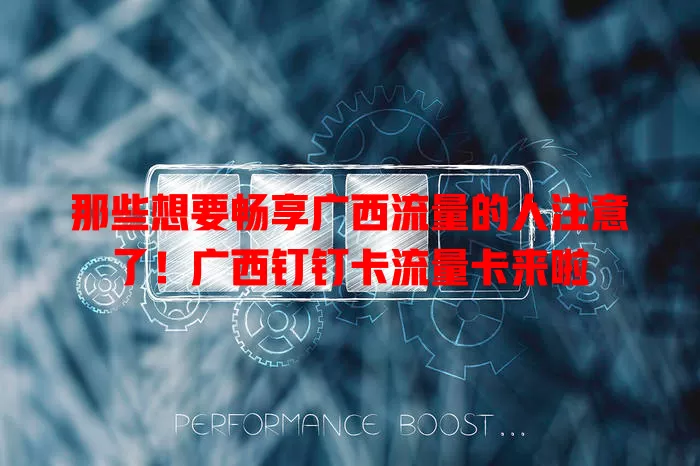 那些想要畅享广西流量的人注意了！广西钉钉卡流量卡来啦