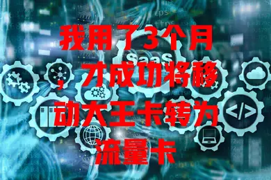 我用了3个月，才成功将移动大王卡转为流量卡