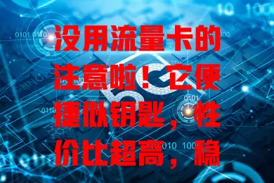 没用流量卡的注意啦！它便捷似钥匙，性价比超高，稳定性强，让你随时随地畅享网络，用着超香，快试试！