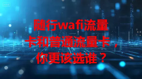 随行wafi流量卡和普通流量卡，你更该选谁？