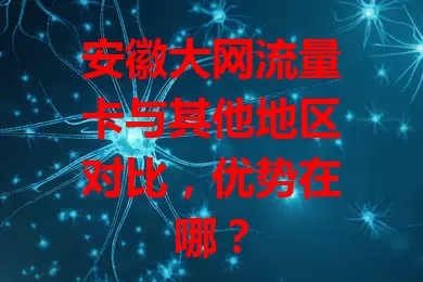 安徽大网流量卡与其他地区对比，优势在哪？