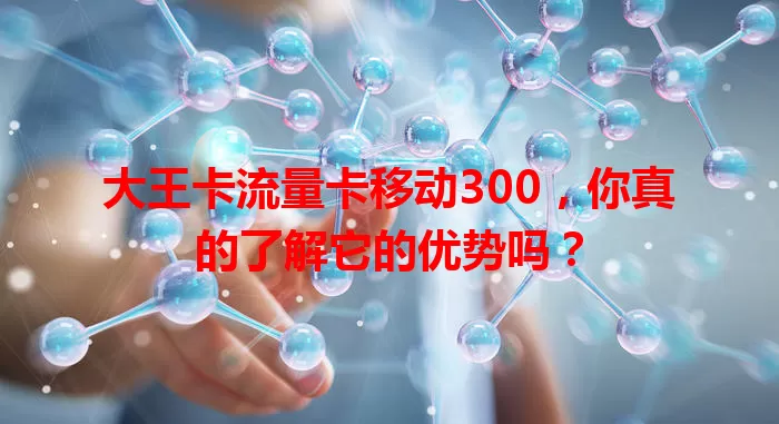 大王卡流量卡移动300，你真的了解它的优势吗？