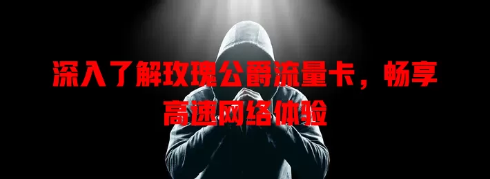 深入了解玫瑰公爵流量卡，畅享高速网络体验
