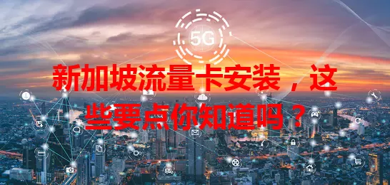 新加坡流量卡安装，这些要点你知道吗？