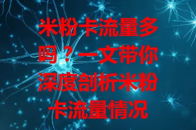 米粉卡流量多吗？一文带你深度剖析米粉卡流量情况