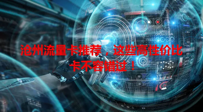 沧州流量卡推荐，这些高性价比卡不容错过！