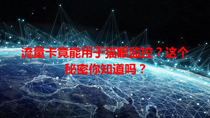流量卡竟能用于猫眼监控？这个秘密你知道吗？