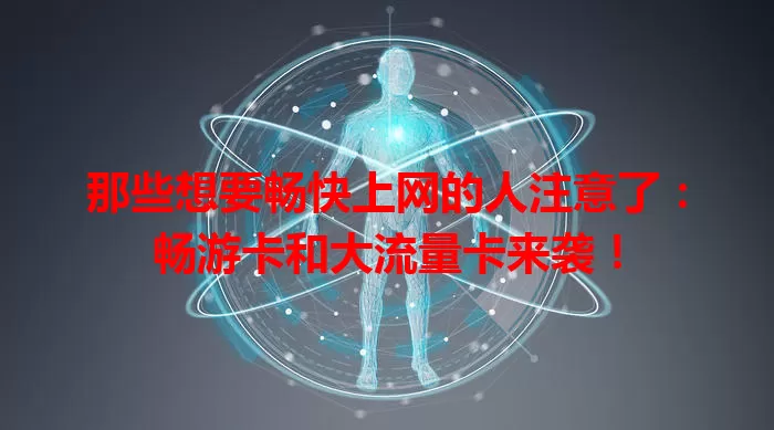那些想要畅快上网的人注意了：畅游卡和大流量卡来袭！