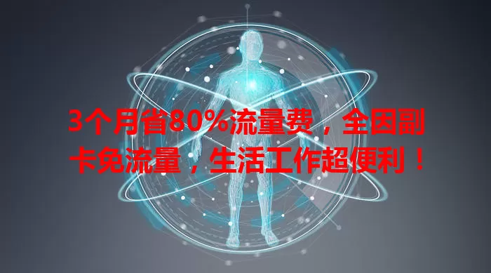 3个月省80%流量费，全因副卡免流量，生活工作超便利！