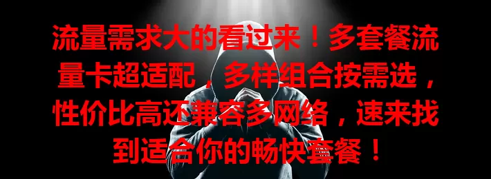流量需求大的看过来！多套餐流量卡超适配，多样组合按需选，性价比高还兼容多网络，速来找到适合你的畅快套餐！
