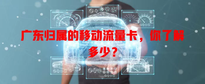 广东归属的移动流量卡，你了解多少？