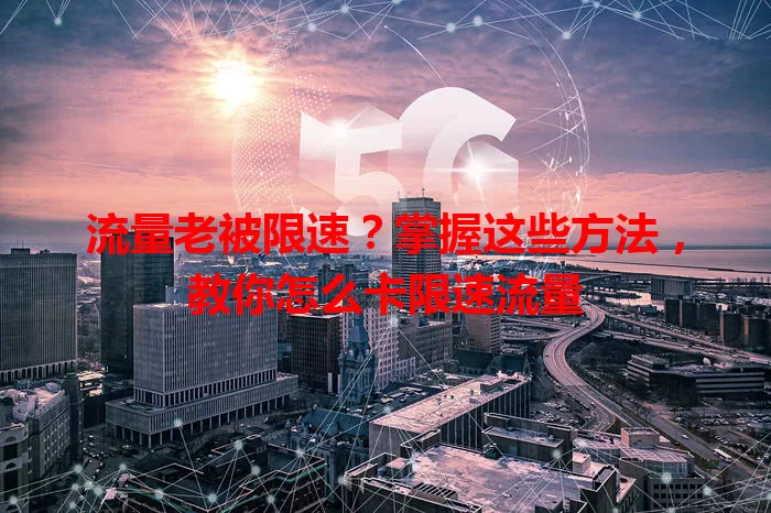 流量老被限速？掌握这些方法，教你怎么卡限速流量