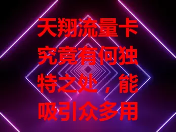 天翔流量卡究竟有何独特之处，能吸引众多用户？