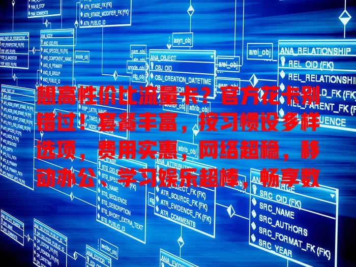 想高性价比流量卡？官方花卡别错过！套餐丰富，按习惯设多样选项，费用实惠，网络超稳，移动办公、学习娱乐超棒，畅享数字世界无流量忧