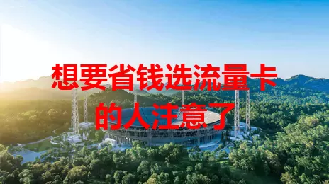 想要省钱选流量卡的人注意了