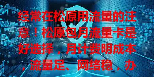 经常在松原用流量的注意！松原包月流量卡是好选择，月计费明成本，流量足、网络稳，办理简，让你上网无忧，尽享数字生活便利