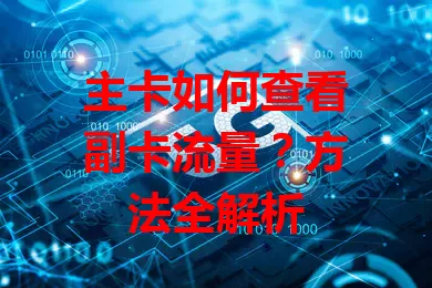 主卡如何查看副卡流量？方法全解析