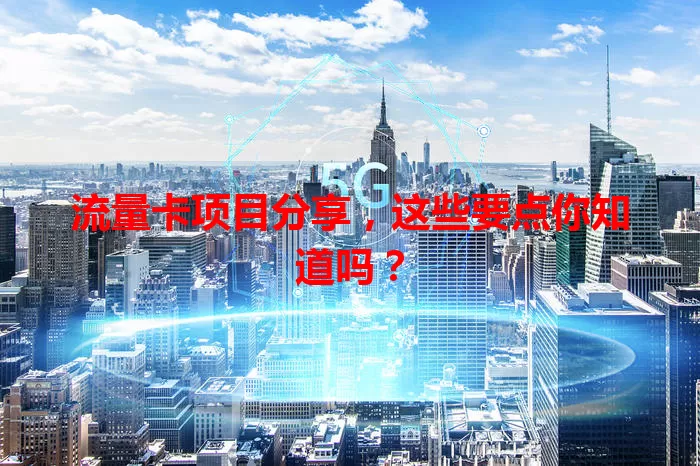 流量卡项目分享，这些要点你知道吗？