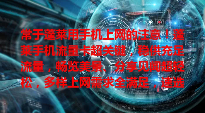 常于蓬莱用手机上网的注意！蓬莱手机流量卡超关键，稳供充足流量，畅览美景、分享见闻超轻松，多样上网需求全满足，速选卡开启畅快网络之旅