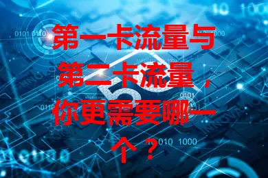 第一卡流量与第二卡流量，你更需要哪一个？