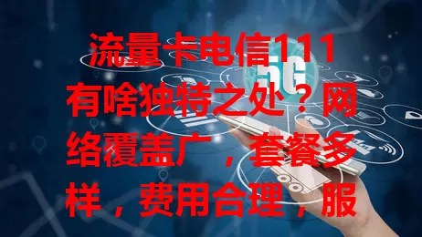 流量卡电信111有啥独特之处？网络覆盖广，套餐多样，费用合理，服务优。选卡要结合自身情况，才能挑到适合的，让网络生活更便利！