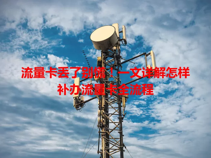 流量卡丢了别慌！一文详解怎样补办流量卡全流程