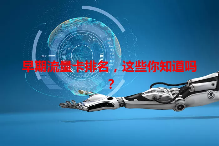 早期流量卡排名，这些你知道吗？