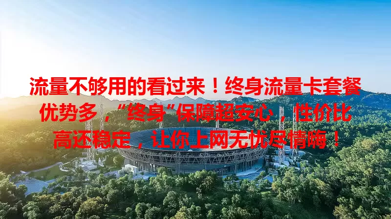 流量不够用的看过来！终身流量卡套餐优势多，“终身”保障超安心，性价比高还稳定，让你上网无忧尽情嗨！