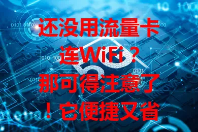 还没用流量卡连WiFi？那可得注意了！它便捷又省钱，网络稳定快速。但连可靠网防信息泄露，合理用流量。用它上网超棒，快开启全新上网体验！
