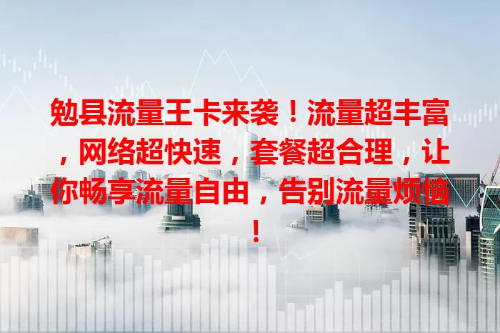 勉县流量王卡来袭！流量超丰富，网络超快速，套餐超合理，让你畅享流量自由，告别流量烦恼！