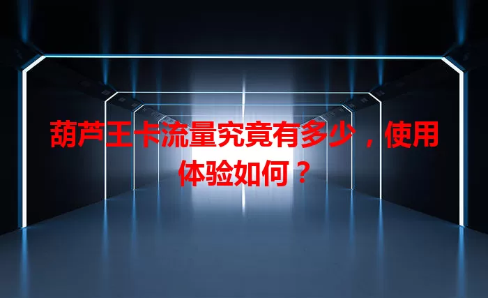葫芦王卡流量究竟有多少，使用体验如何？