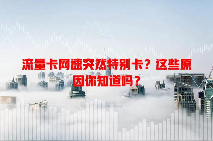 流量卡网速突然特别卡？这些原因你知道吗？