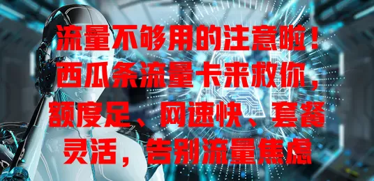 流量不够用的注意啦！西瓜条流量卡来救你，额度足、网速快、套餐灵活，告别流量焦虑