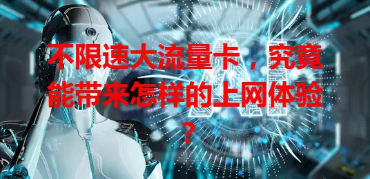 不限速大流量卡，究竟能带来怎样的上网体验？