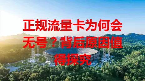 正规流量卡为何会无号？背后原因值得探究