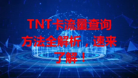 TNT卡流量查询方法全解析，速来了解！