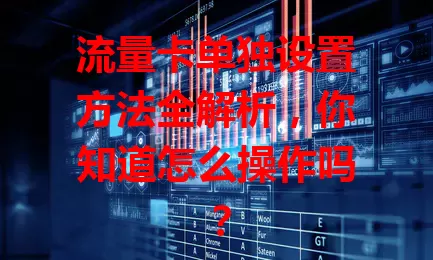 流量卡单独设置方法全解析，你知道怎么操作吗？
