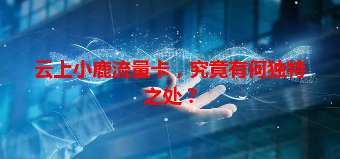 云上小鹿流量卡，究竟有何独特之处？
