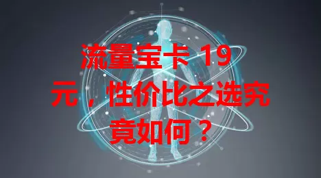 流量宝卡 19 元，性价比之选究竟如何？